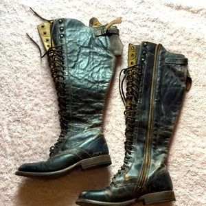 Over the knee free people bed stu boots lace 6